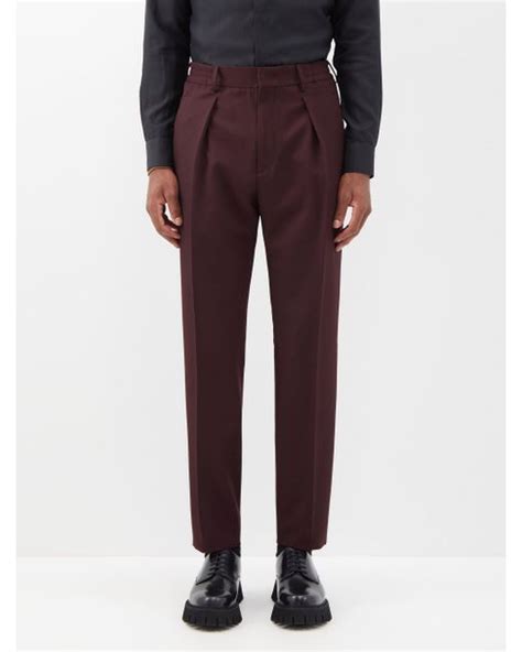 fendi trousers in brown twill.